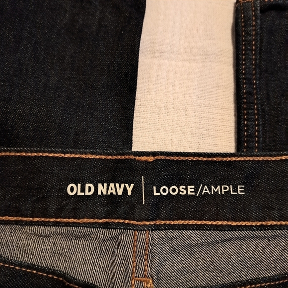 Old Navy men's size 42 x 32 dark wash loose fit jeans New - Picture 4 of 7